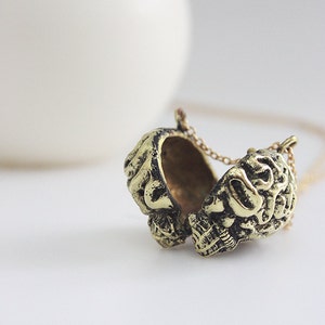 The Brain Charm / Punk Rock Jewelry / Gothic style / Original by September room.