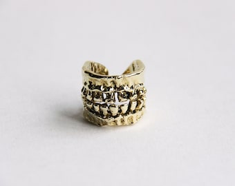 Teeth Skeleton Ring - Unique Statement Rings - Handmade Jewelry