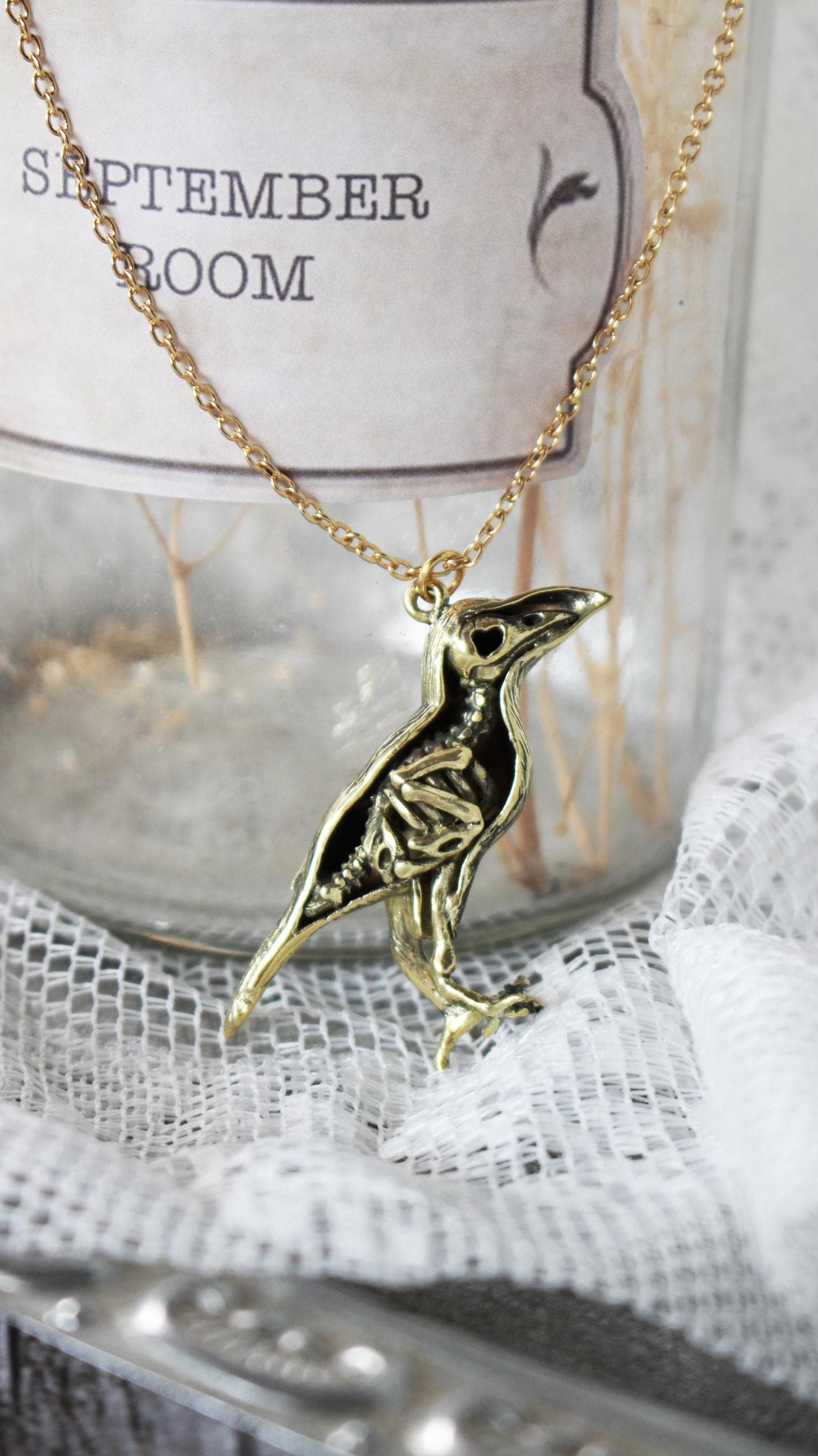 An Anatomy Skeleton of a Bird Necklace - Etsy