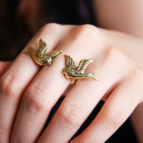Golden Swallow Ring