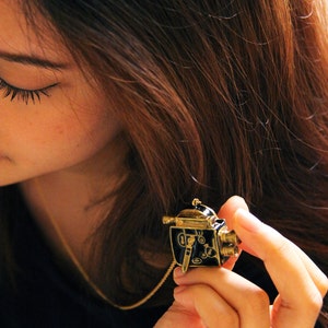 Vintage Film Camera Pendant Necklace Jewelry / Original made and design by September room shop. / special gift.