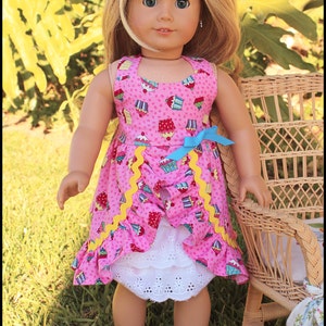 Irelyn's Peek-A-Boo Ruffle Dress PDF Pattern for 18 dolls image 1
