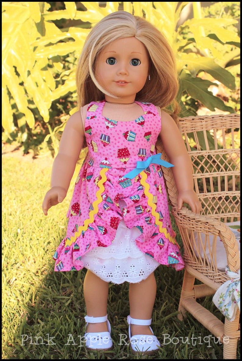 Irelyn's Peek-A-Boo Ruffle Dress PDF Pattern for 18 dolls image 1