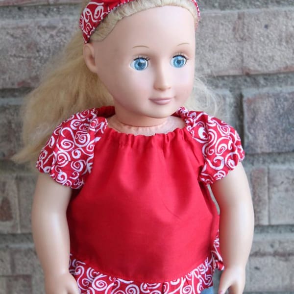 Alyssa's Peasant Doll Top PDF Pattern for 18" dolls