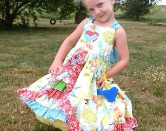 Irelyn's Peek-A-Boo Ruffle Dress PDF Pattern 12 mo. - 6/7