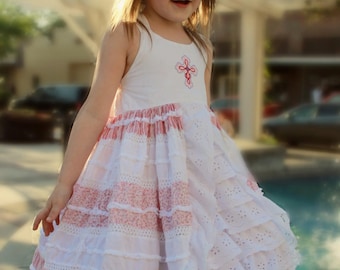 Irelyn's Peek-A-Boo Ruffle Dress PDF Pattern 12 mo. - 6/7
