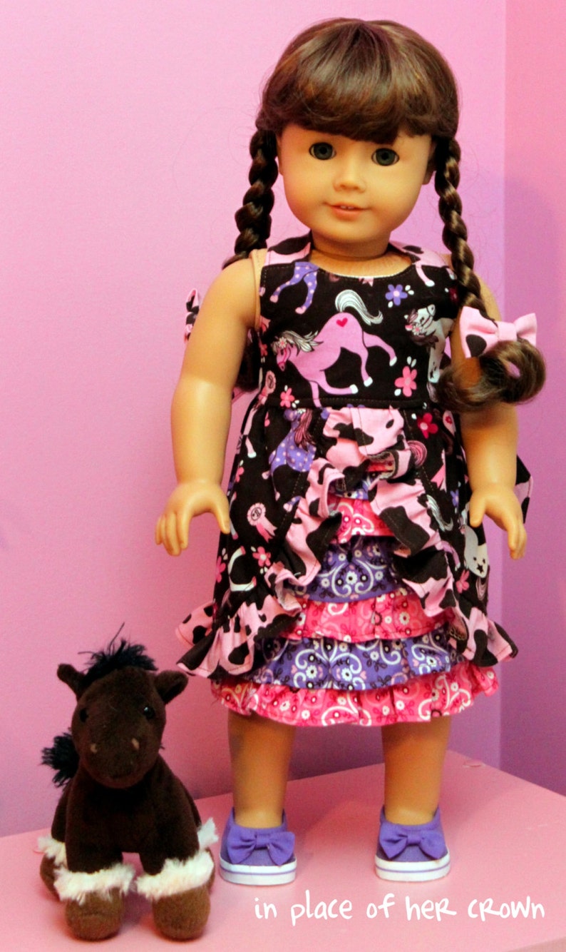 Irelyn's Peek-A-Boo Ruffle Dress PDF Pattern for 18 dolls image 4