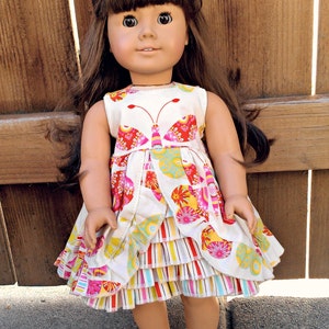 Irelyn's Peek-A-Boo Ruffle Dress PDF Pattern for 18 dolls image 2