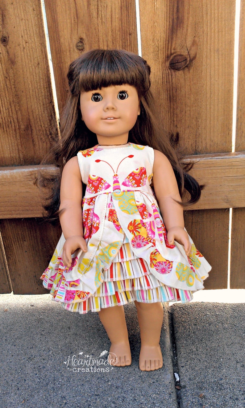 Irelyn's Peek-A-Boo Ruffle Dress PDF Pattern for 18 dolls image 2