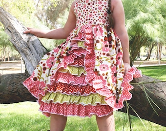 Irelyn's Peek-A-Boo Ruffle Dress PDF Pattern 12 mo. - 6/7