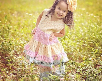 Isabella's Criss Cross Twirl Dress PDF Pattern Sizes 18 mo. - 10