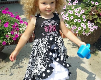Irelyn's Peek-A-Boo Ruffle Dress PDF Pattern 12 mo. - 6/7