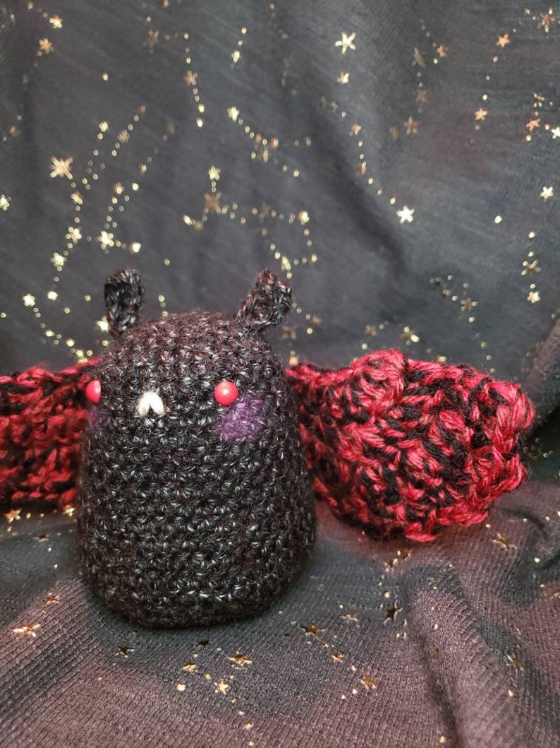 Mothman Amigurumi ~ Creepy Cute Cryptid Bean Bag ~ Stim Toy