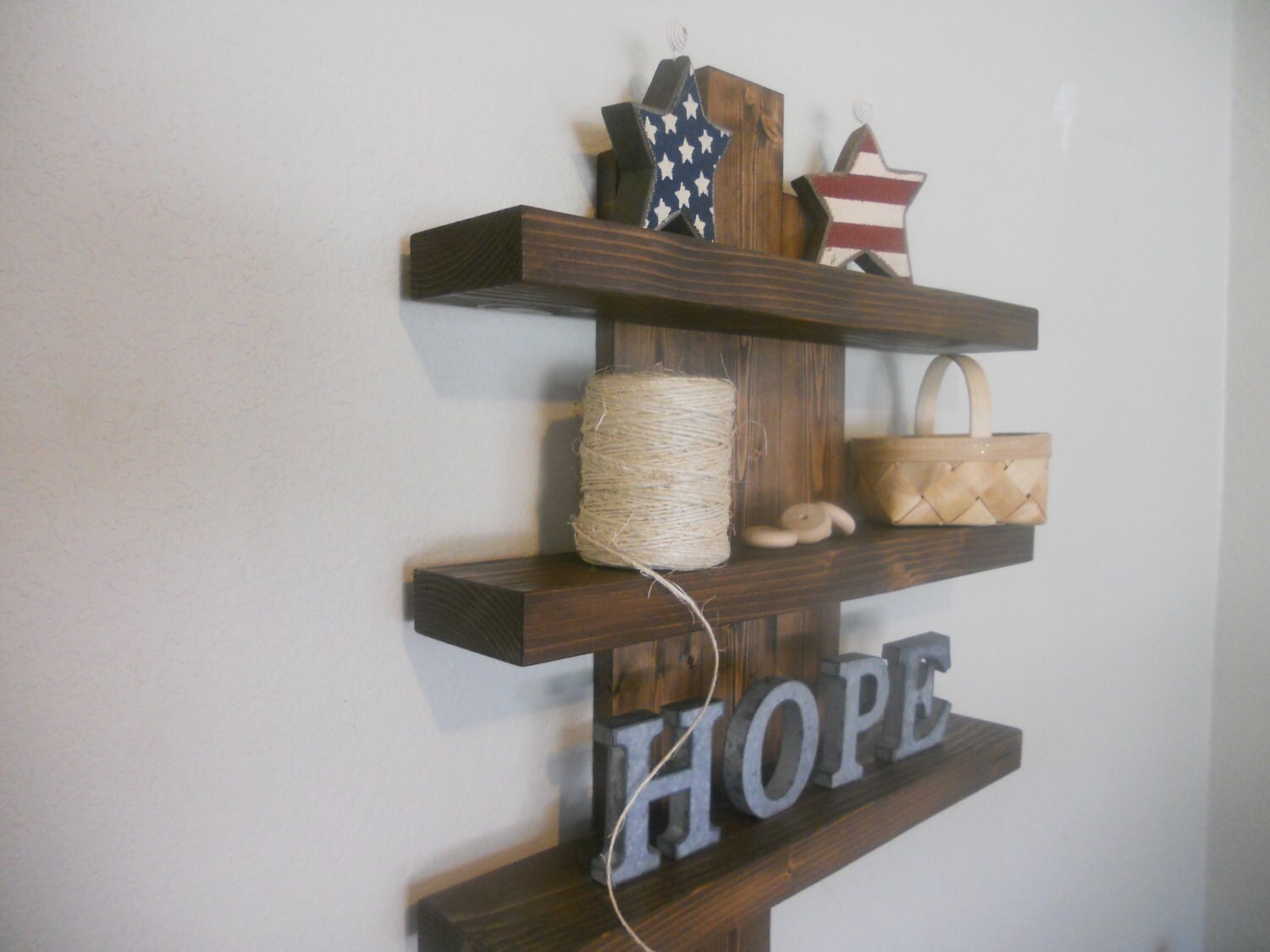 Rustic Wall Shelf 3 Tier Rustic Modern Shelves Floating Wall Etsy