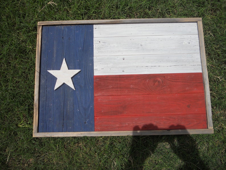 Rustic Wood Texas Flag Reclaimed Wood Wall Art Distressed Etsy