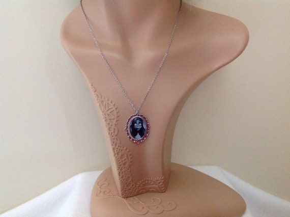 Corpse Bride silver necklace Tim Burton retro vintage kitsch rockabilly gothic Corpse Bride silver necklace Tim Burton retro vintage kitsch rockabilly gothic