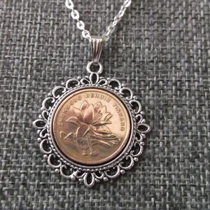 China Zhongguo Yinhang Coin Necklace - China Yinhang Coin Pendant in Pendant Tray