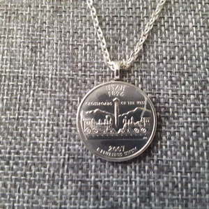 Utah United States Quarter Coin Necklace - Utah State Quarter Pendant