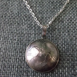 Delaware Domed States Quarter Coin Necklace -Delaware State Quarter Pendant