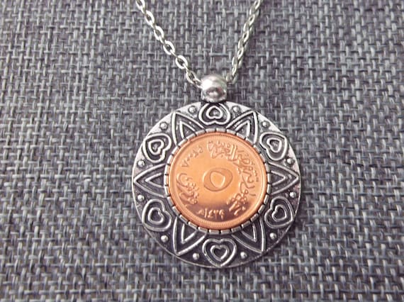 Ancient Egypt Egyptian Coin Necklace Antiques Coins Egyptian Eye