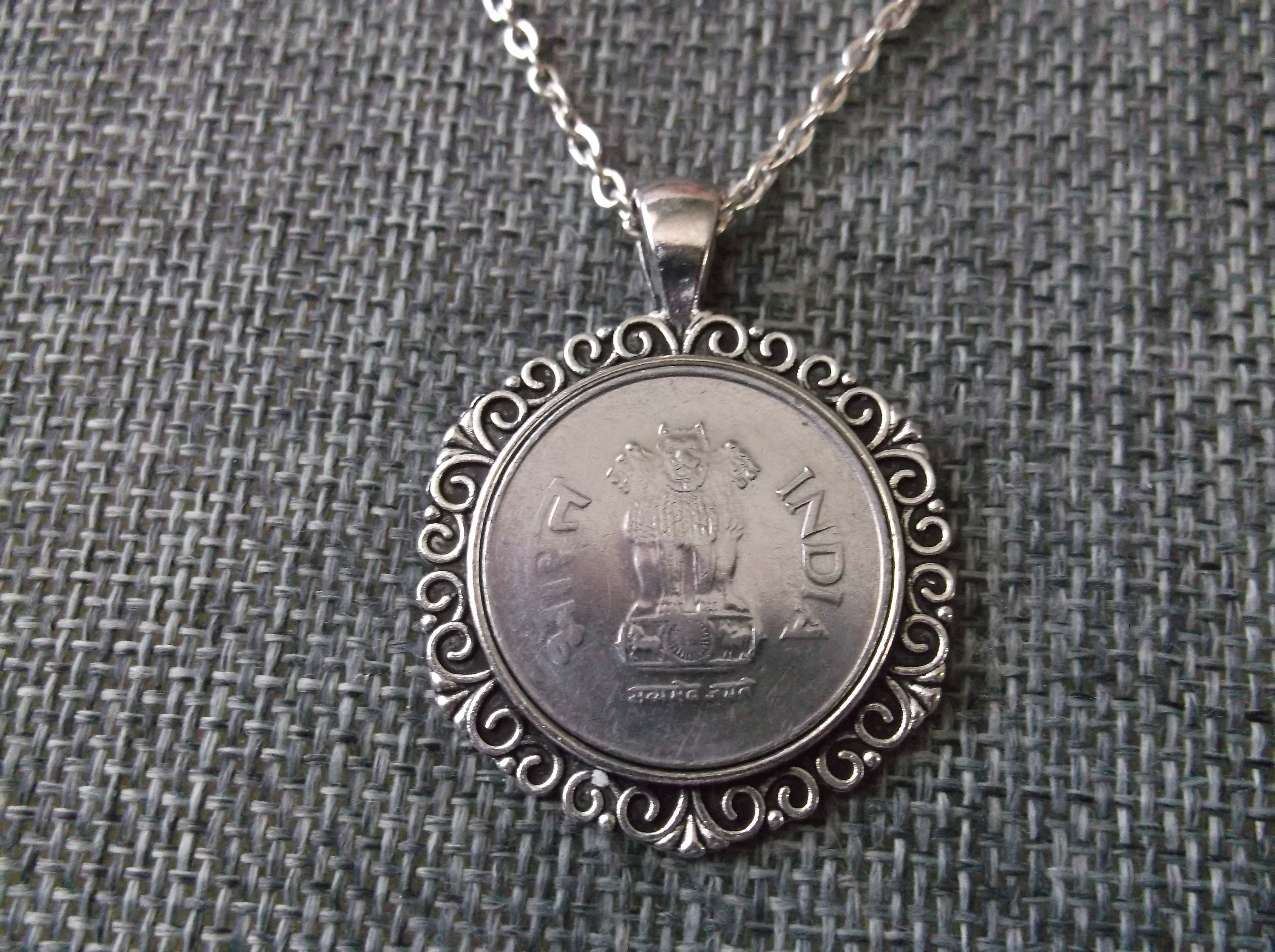 India Rupee Necklace - Etsy