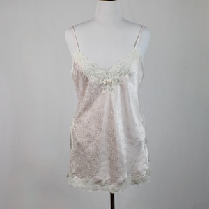 クリスチャン ディオール　ビンテージ　ネグリジェ　ナイトウエア Vintage Christian Dior Lounge Wear Satin Floral Nightgown