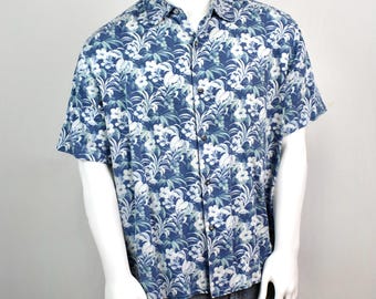 Aloha Shirt Tommy Bahama Hawaiian Silk Shirt XL