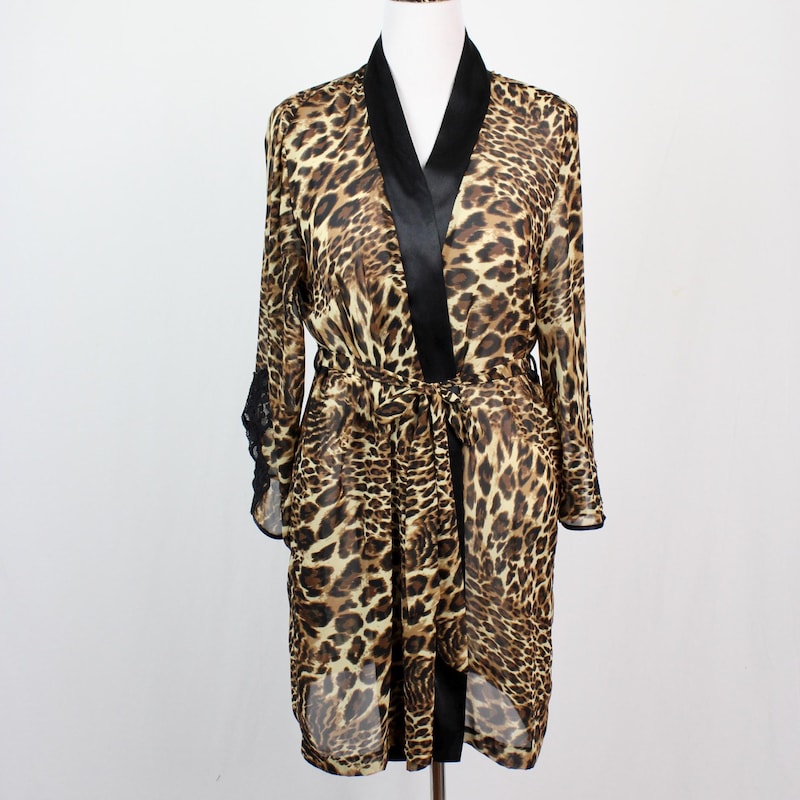 Multicolor Leopard Robe Sheer Robe Leopard - Etsy