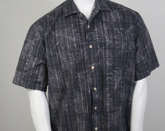 Vintage Aloha Shirt Cotton Batik Bay Shirt Large