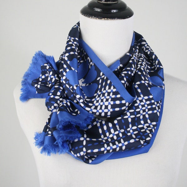Cobalt Blue Scarf Etsy