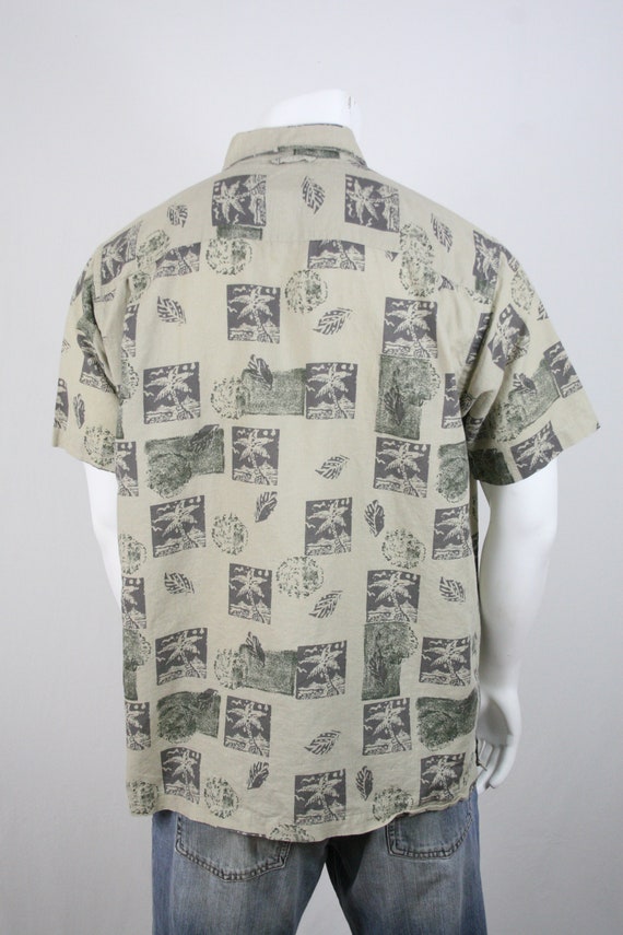 Vintage Aloha Shirt Khaki's by Arrow Linen Cotton… - image 6