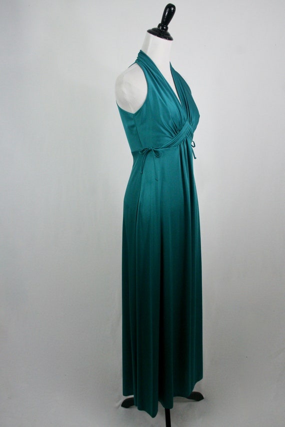 Vintage 1970s Dress Long Dress with Sheer Chiffon… - image 7