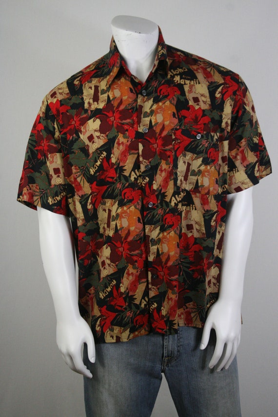 Vintage Aloha Shirt Natural Issue Rayon Shirt Lar… - image 3