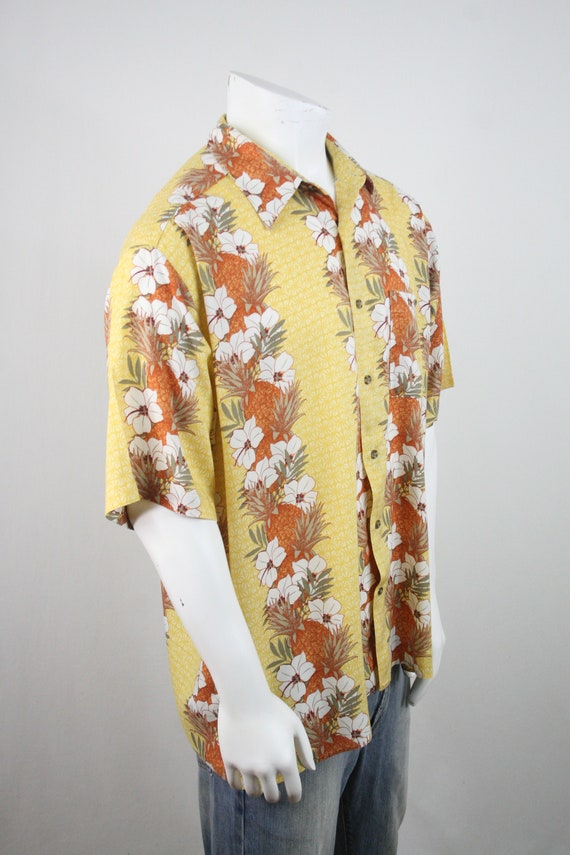 Vintage Aloha Shirt Rayon Pineapple Print Shirt XL - image 5