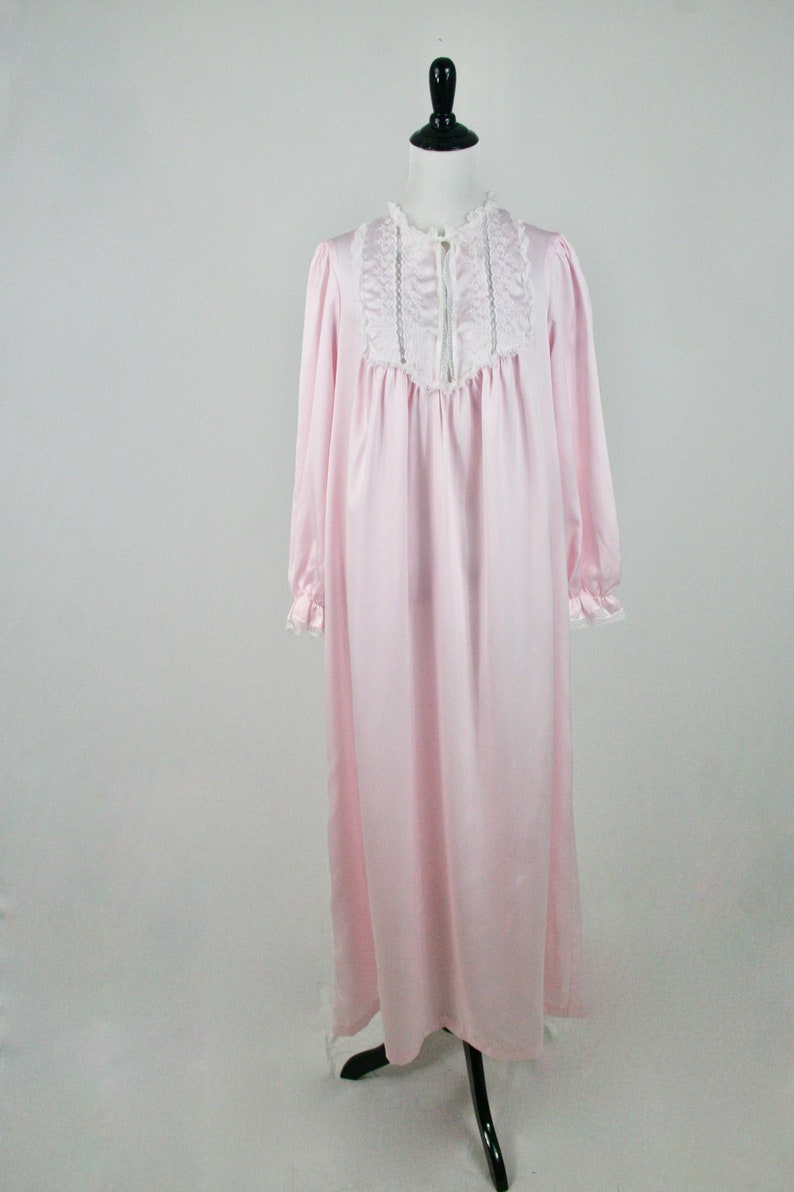 Vintage Nightgown Long Pink Polyester Komar Night Gown Medium | Etsy