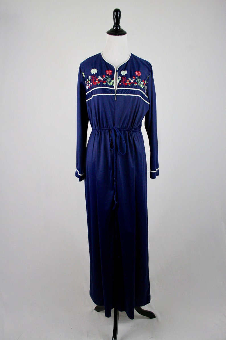 1970s Robe JC Penney Nylon Long Robe Medium Etsy