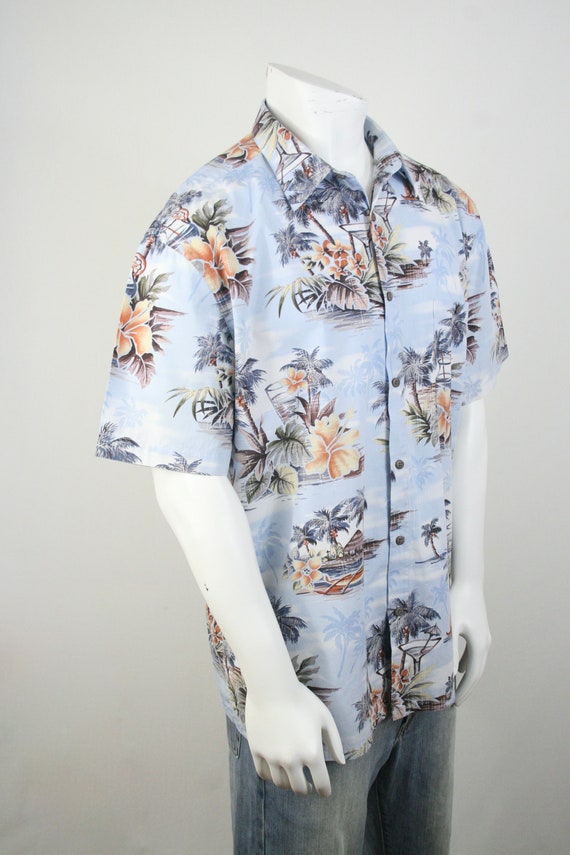 Vintage Aloha Shirt Cotton Island Shores Shirt XL - image 5