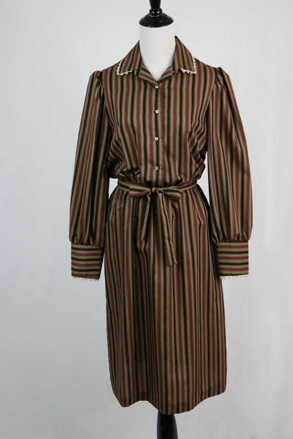 Vintage 1970s Dress Joan Curtis Striped Dress - image 4