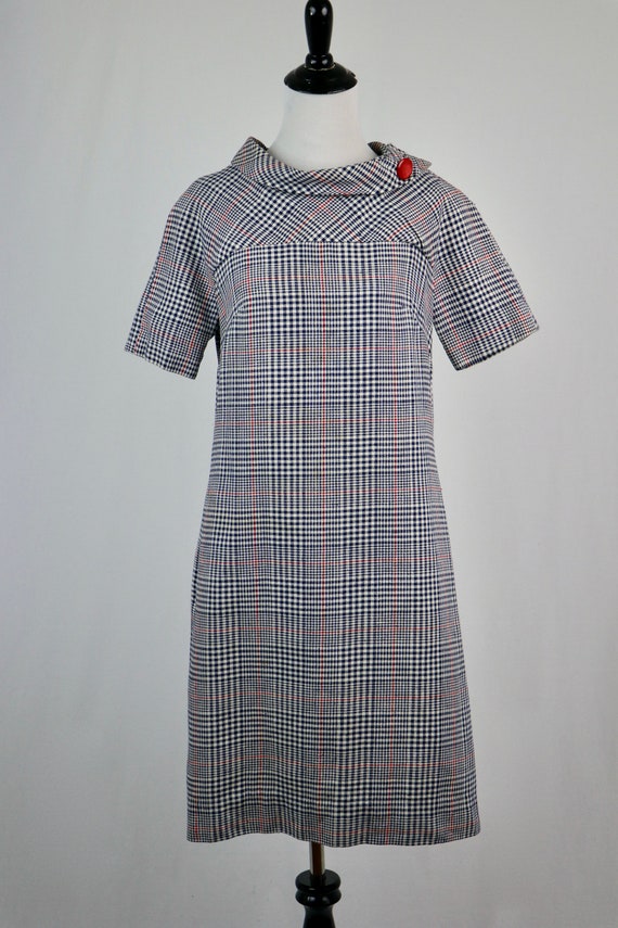 Vintage 1970s Dress Page Boy Dallas Plaid Dress - image 3