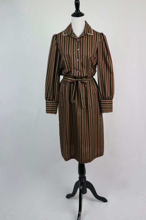 Vintage 1970s Dress Joan Curtis Striped Dress - image 2