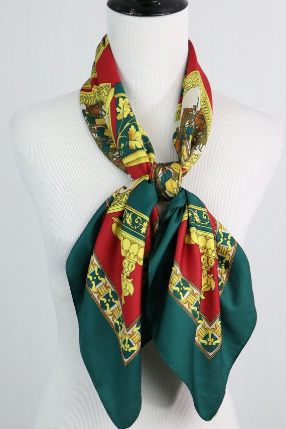 Vintage Scarf Berkshire Equestrian Large Square S… - image 8