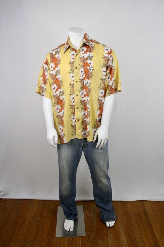Vintage Aloha Shirt Rayon Pineapple Print Shirt XL - image 2