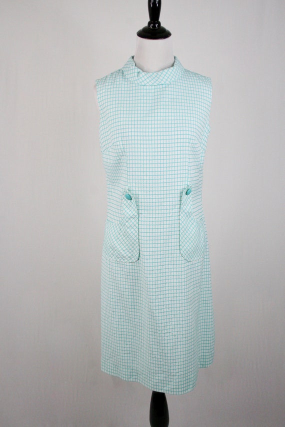 1960s Dress Mod Plaid Shift Dress Eve Carver Orig… - image 4