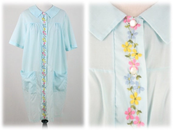 Vintage Robe Poly Cotton Button Front Dixie Belle… - image 1