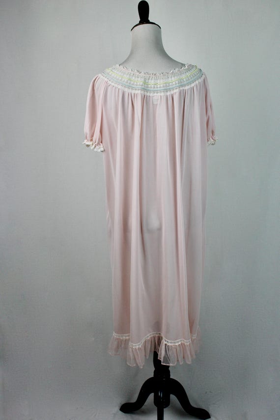 Vintage 1970s Robe Penney's Adonna Pink Nylon But… - image 5