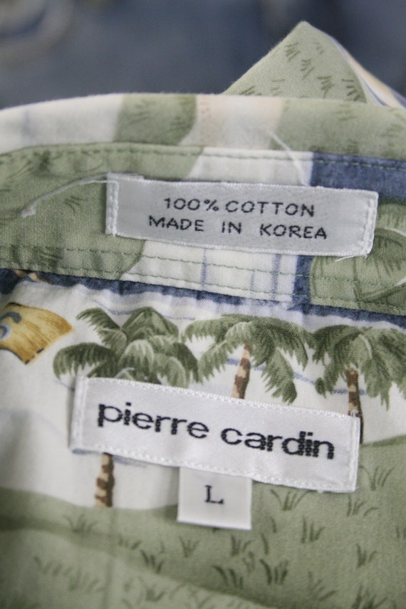 Vintage Aloha Shirt Cotton Pierre Cardin Golf Shi… - image 10