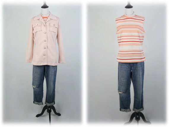 1970s Jacket and Shell Set Polyester Double Knit … - image 9