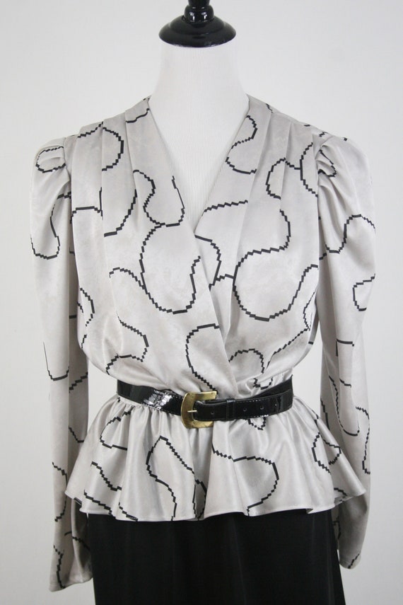 1980s Dress Peplum Sally Lou Dress - image 5