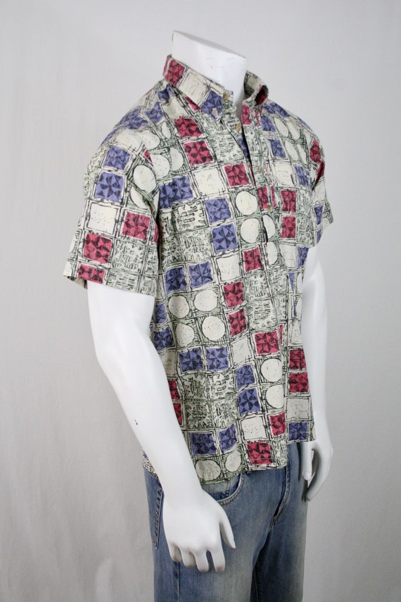 Vintage Hawaiian Shirt Cotton Hawaiian Tunic by K… - image 8