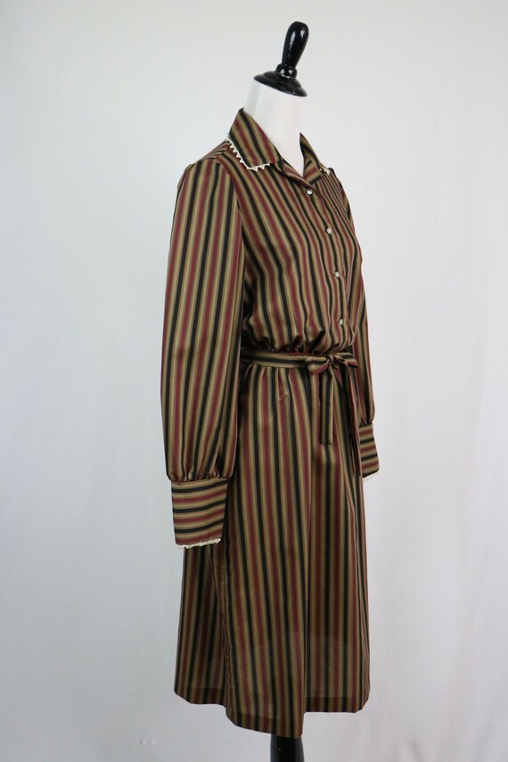 Vintage 1970s Dress Joan Curtis Striped Dress - image 6